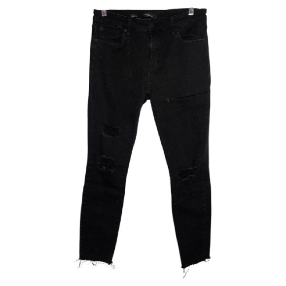 STS Blue Denim - STS Blue “Ashley” l High Rise Black Distressed Skinny Jeans Raw Hem l Poshmark